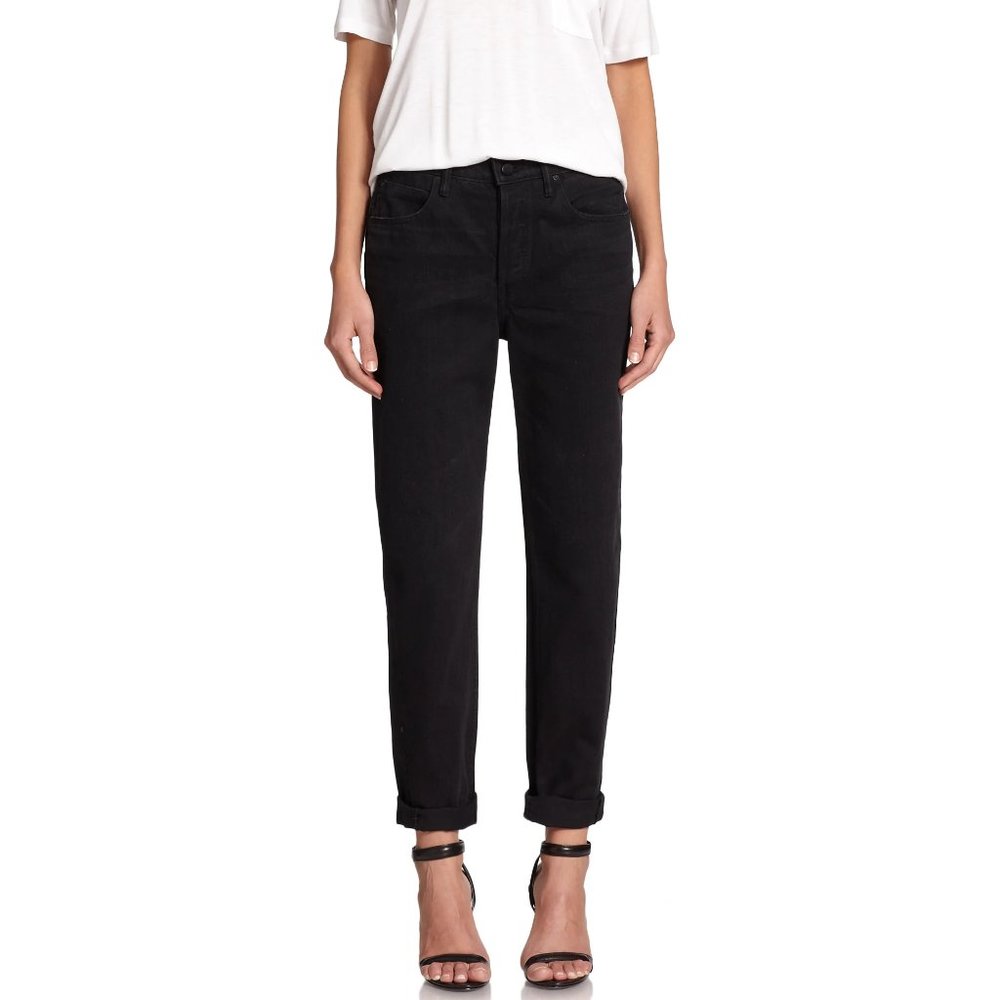 Alexander Wang black fade 003 Boy Fit 100% cotton jeans size 25 $295 NWT